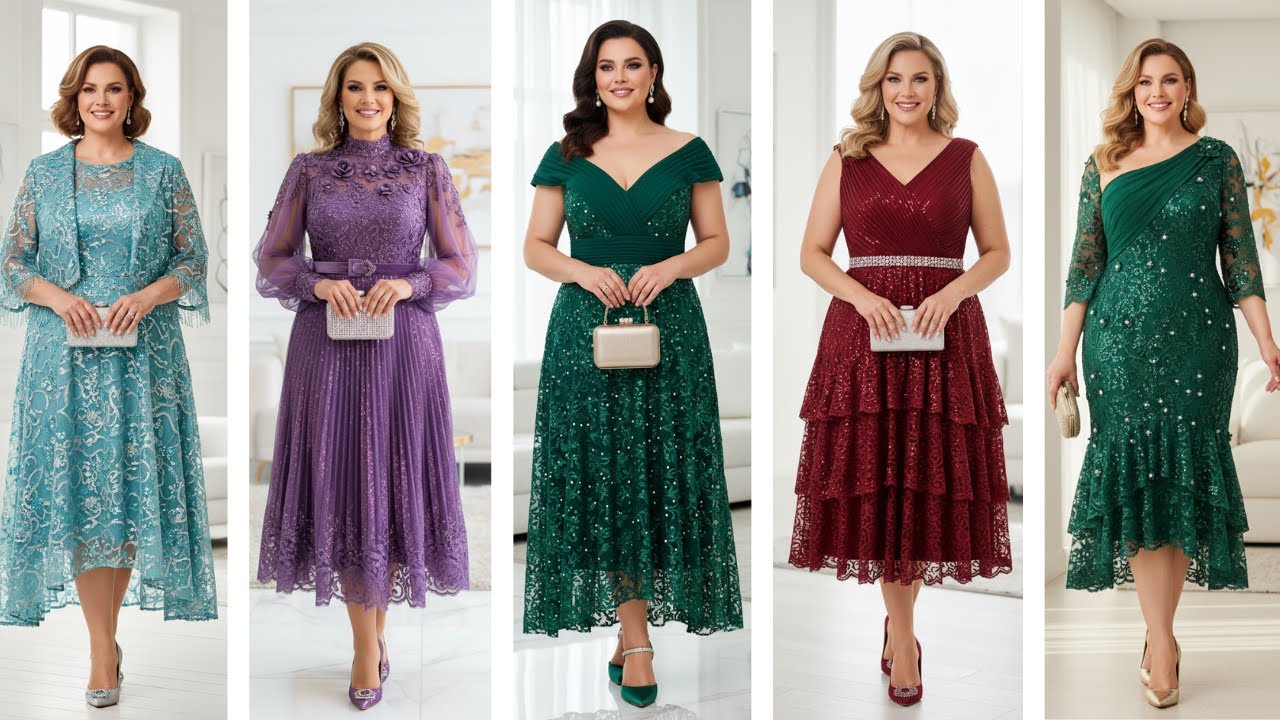 THE ULTIMATE TEA-LENGTH SEQUIN LACE DRESS COLLECTION  /AI CONCEPT