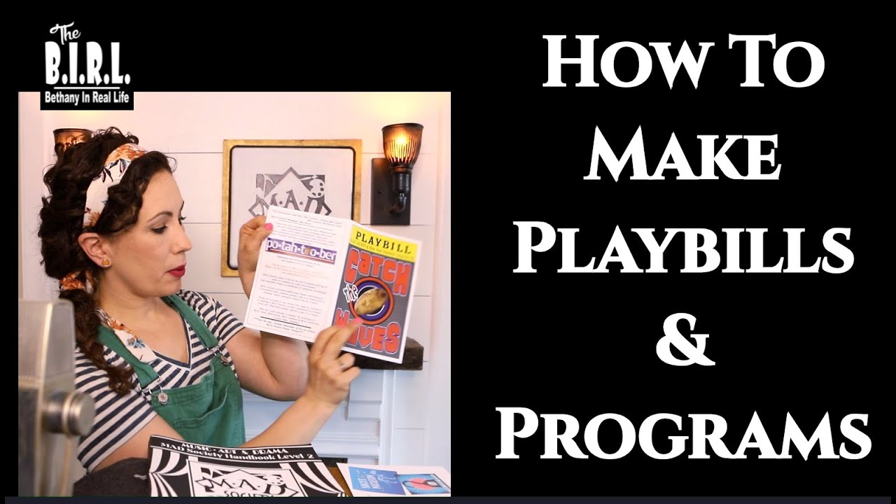 How to Make Playbills & Programs
