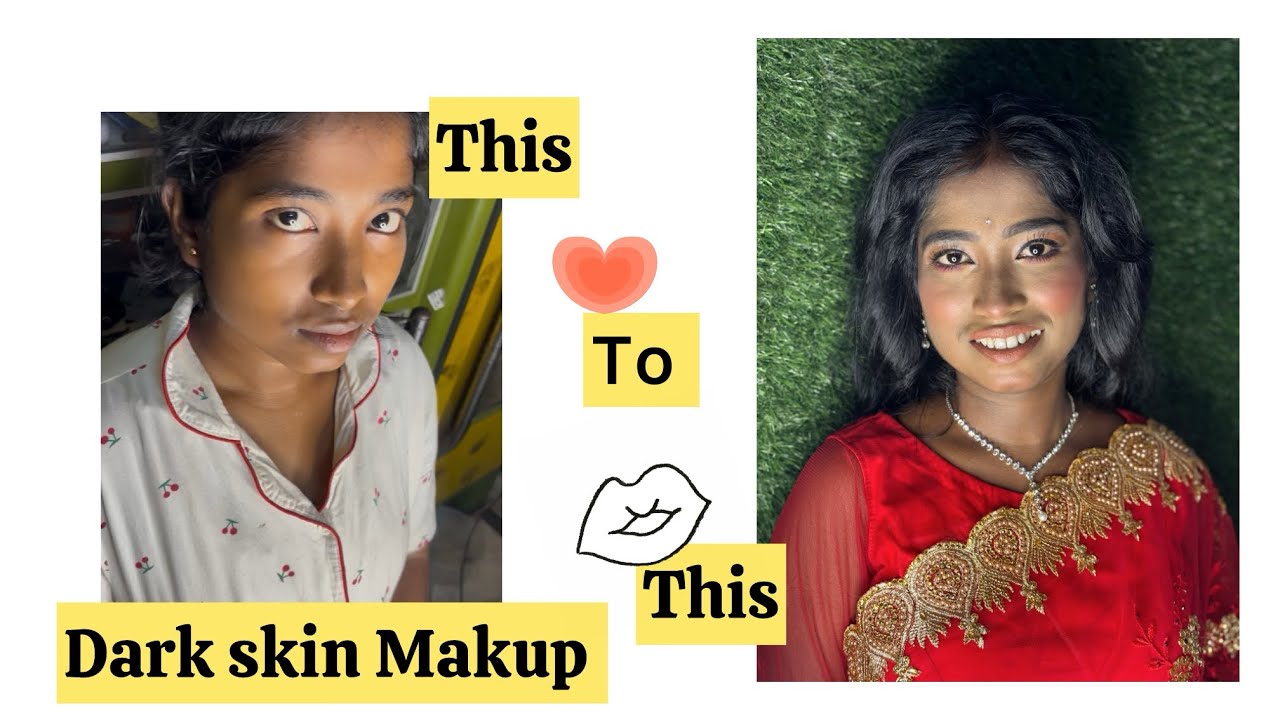 DARK Skin make up look ❤️ 