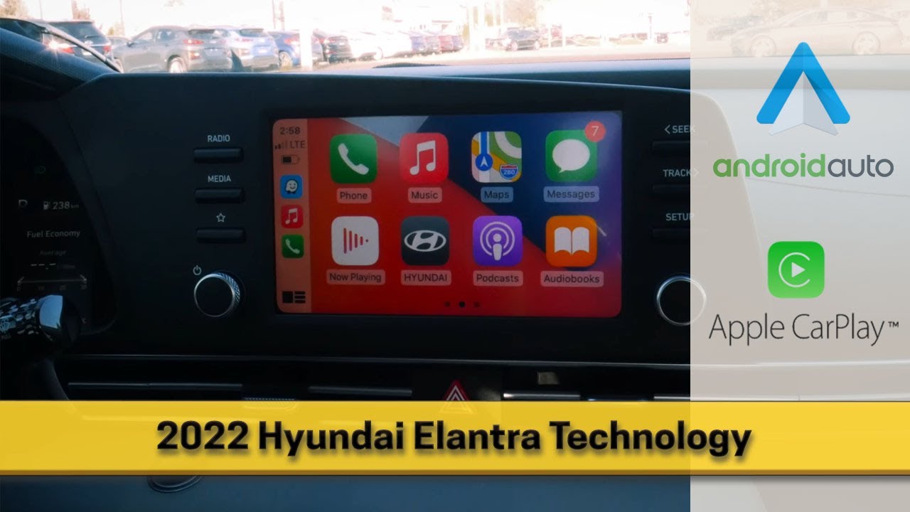Медиаэкран в Hyundai Elantra 2022–2023 годов | Android Auto, Apple Car Play и многое другое!