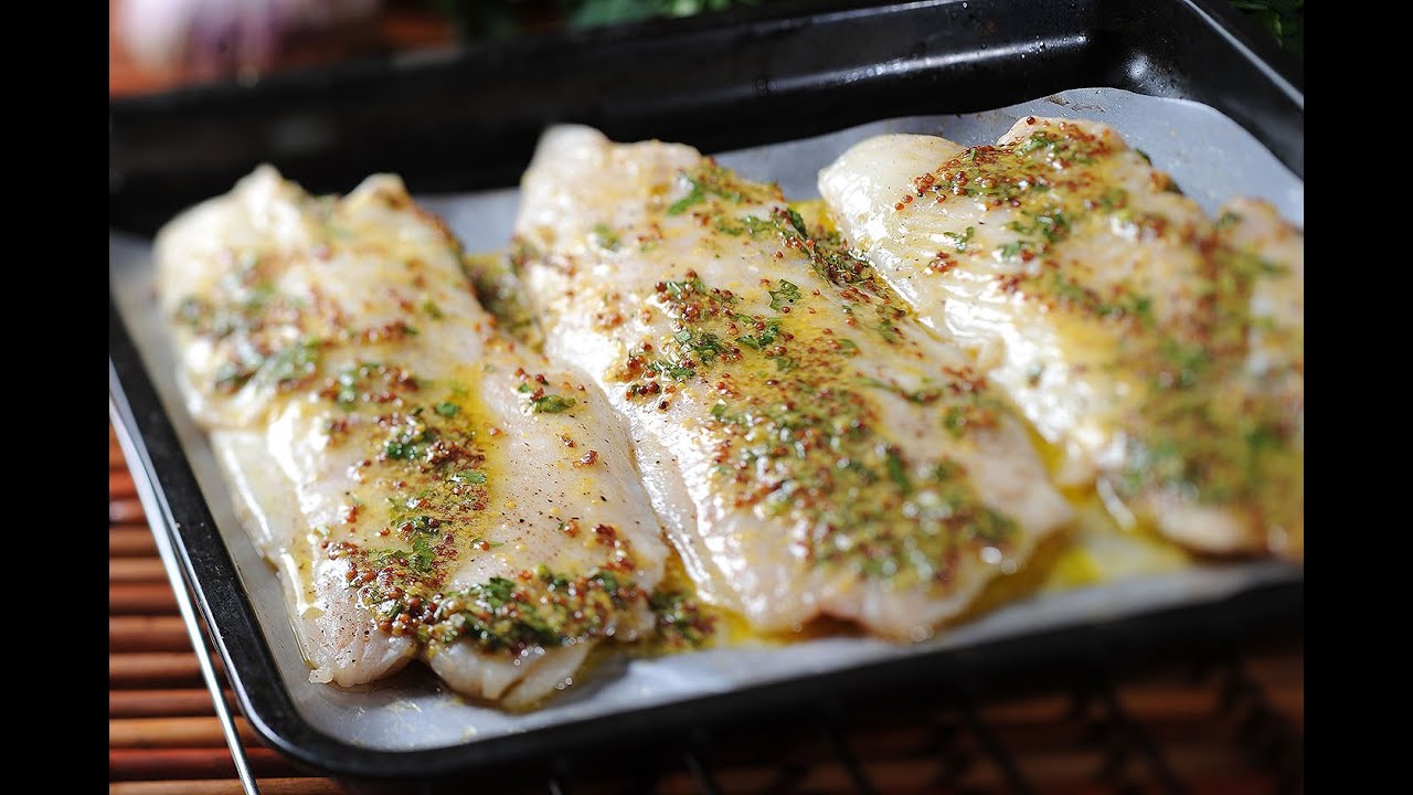 Fish with mustard sauce