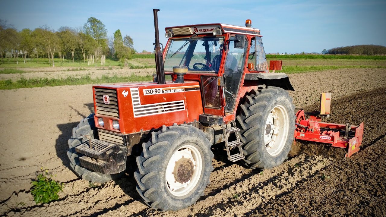 FIATAGRI 130/90 DT TURBO - Motor Sound - Erpicatura