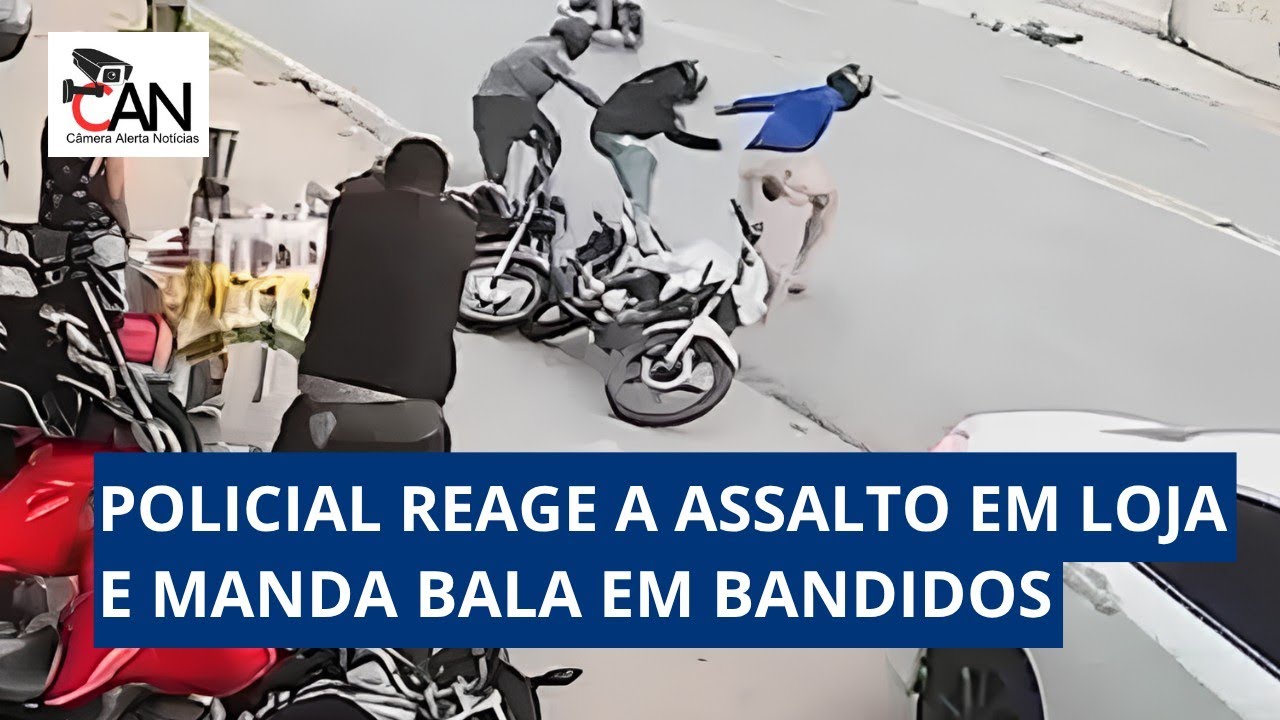 PM reage a tentativa de assalto em loja de motos e manda bala em criminosos