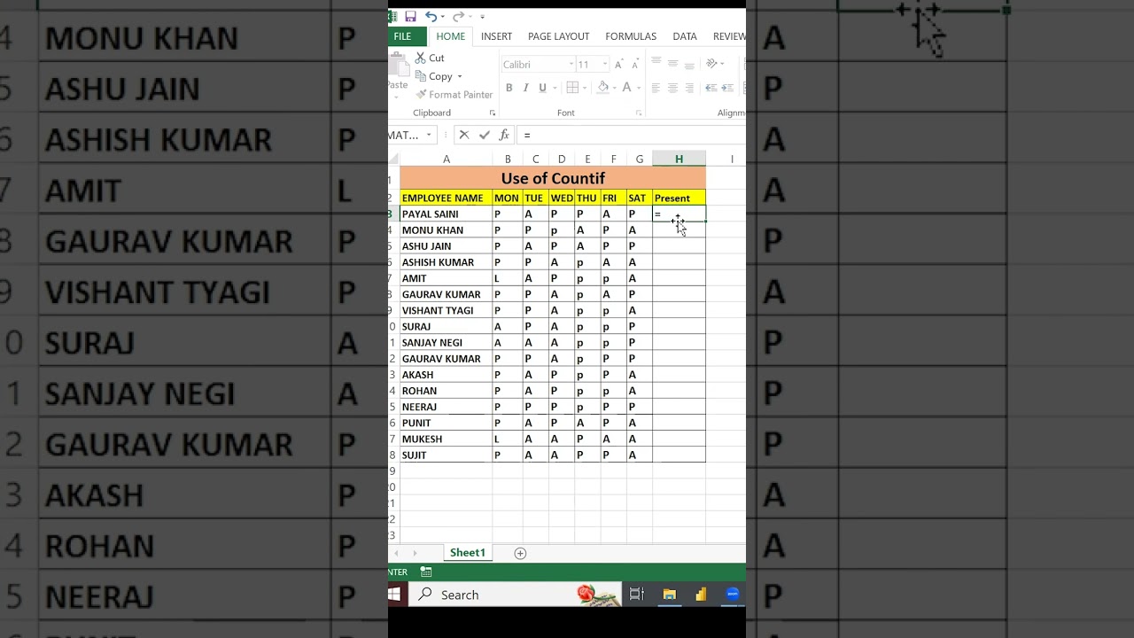 Countif Function 🔥 in Excel | Uses of countif function | Best Excel Video