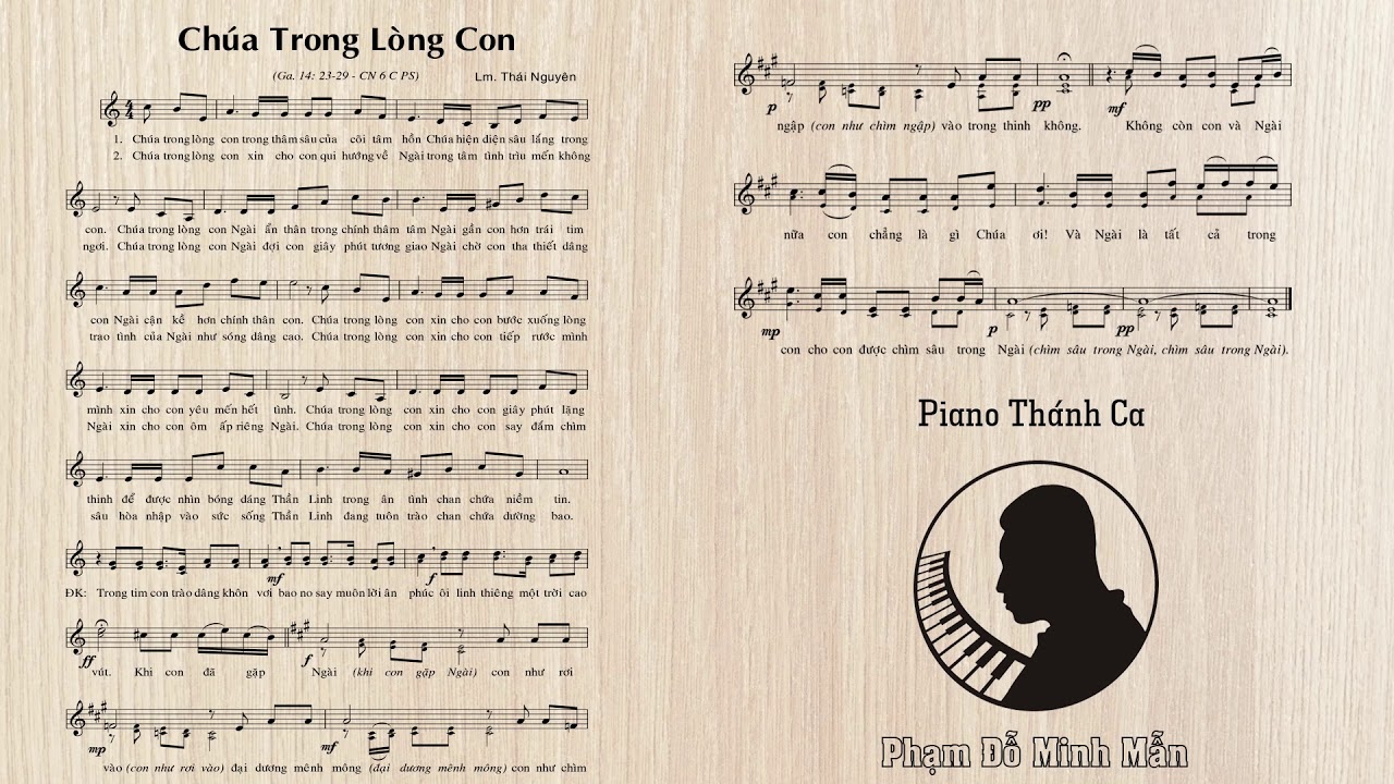 Piano Thánh Ca - Chúa trong lòng con - Phạm Đỗ Minh Mẫn