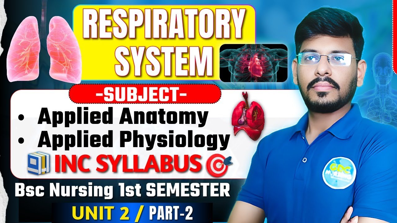 B.Sc Nursing 1st Semester (L-27) |Part-2 Respiratory System  Explained | Anatomy & Physiology