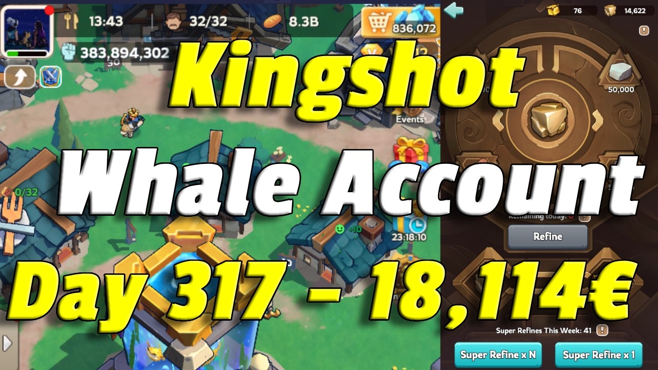 Kingshot Whale Account - Day 317 - 18,114&euro; - Truegold 6-8 Update