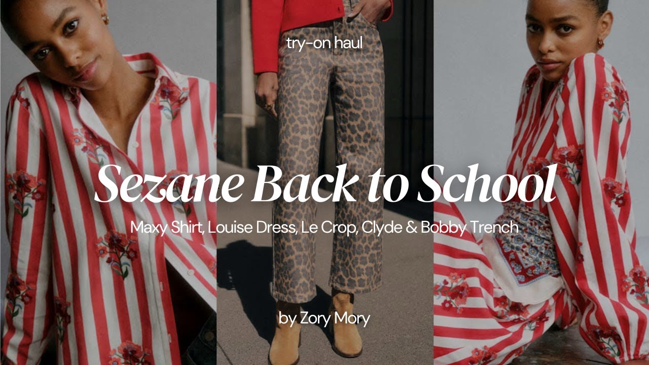 SEZANE Try-On Haul ✨ Trying Sezane's Maxy Shirt, Louise Dress, Le Crop, Clyde Trench & Bobby Trench