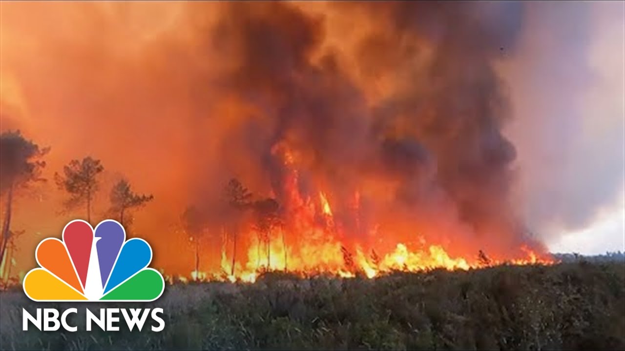 Passengers Fearful Of Flames Approaching Train As Wildfires Ravage Europe