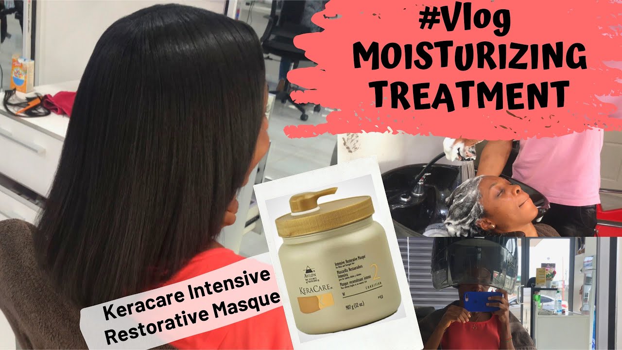 Vlog | MOISTURIZING TREATMENT for RELAXED HAIR | KERACARE INTENSIVE RESTORATIVE MASQUE REVIEW