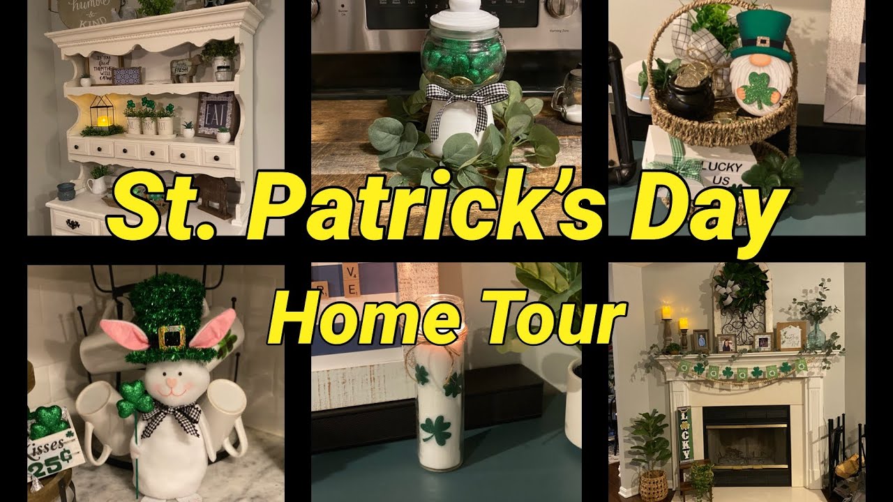 ☘️ St. Patrick’s Day Home Tour 2021 ☘️  Closer look at my Mom’s Hutch ❤️ Plus 2 Easy DIY’s!