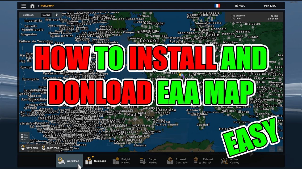 How To Download And Install EAA Map 1.54 Euro Truck Simulator 2 (EASY)