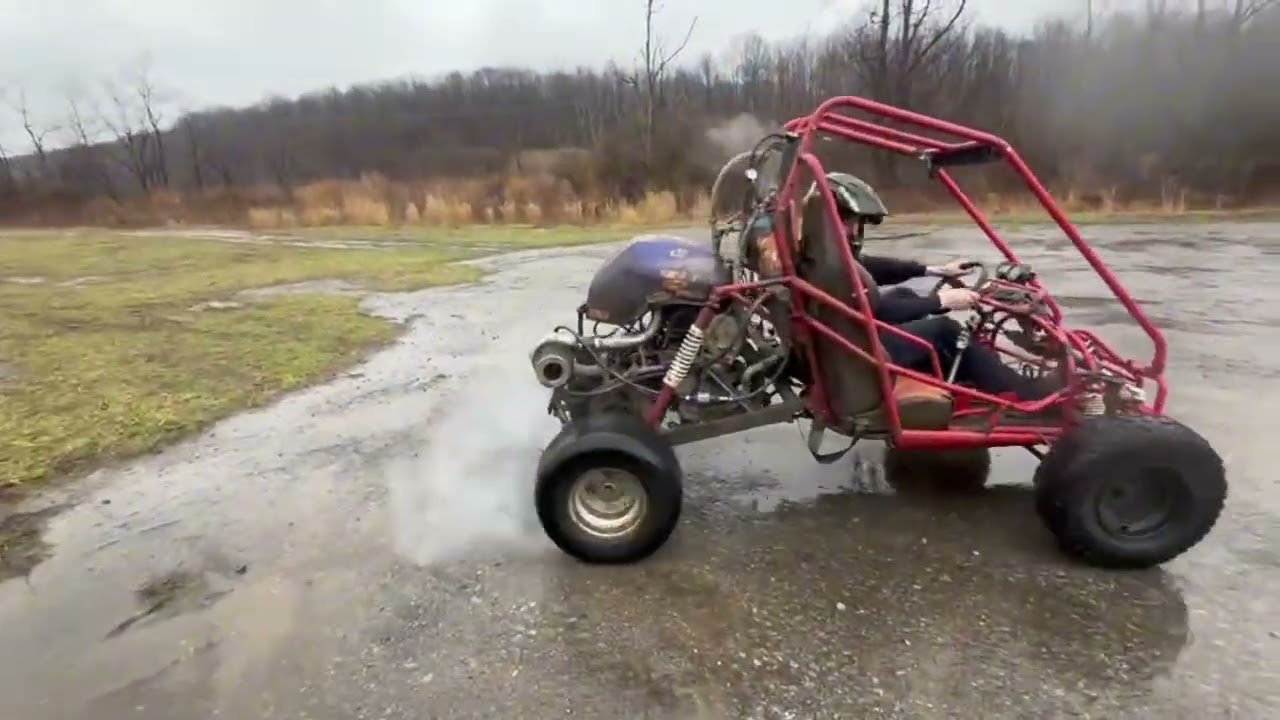 TURBO R6 go cart ripping donuts 