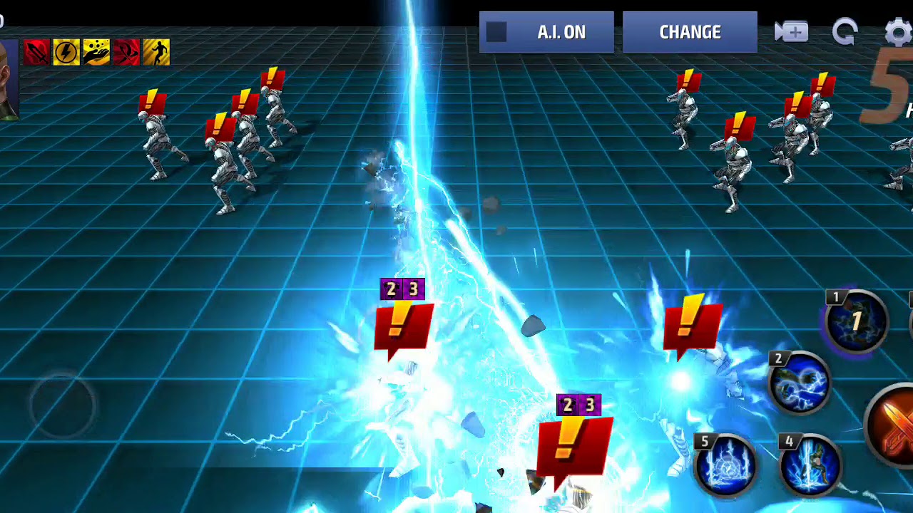 Marvel Future Fight - Electro Skills Abilities animation gameplay