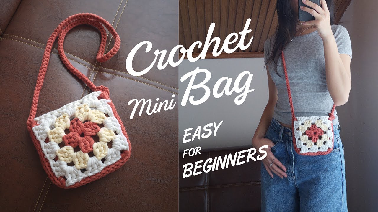 Crochet Mini Crossbody Bag - Tutorial for Beginners