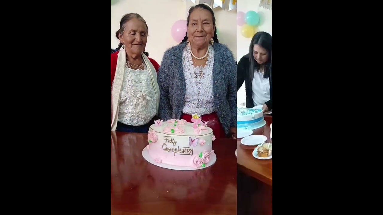 Cumpleañeros del mes de febrero del Club de Adultos Mayores de Chiquintad 