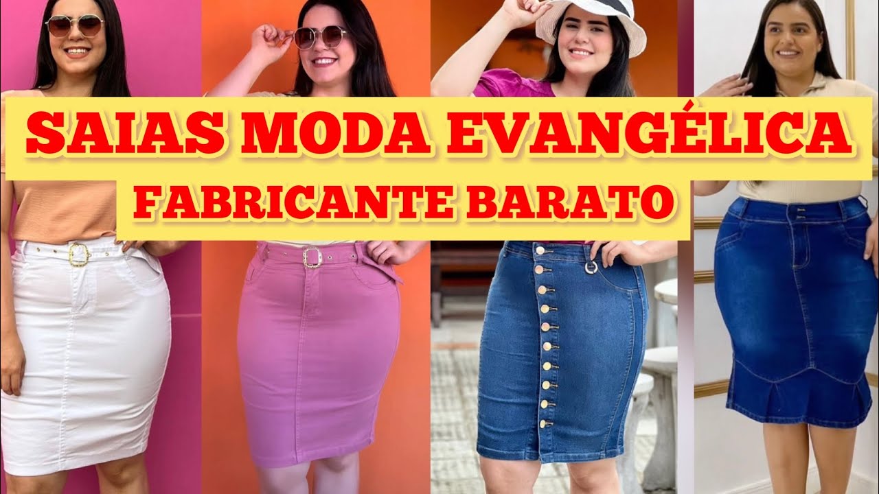 ACHEI NO BRÁS-FABRICANTE DE SAIAS MODA EVANGÉLICA NO JEANS E COLOR POR APENAS $45 REAIS E PLUS $55