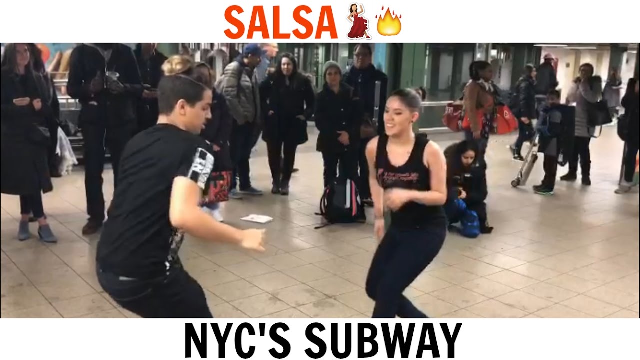 New York Salsa Style (Dancing At New York City's Subway)