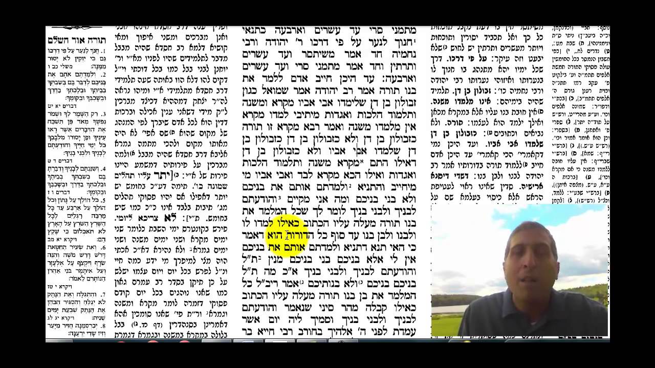 Masechet Kiddushin daf 30a1 teaching children and grandchildren Torah