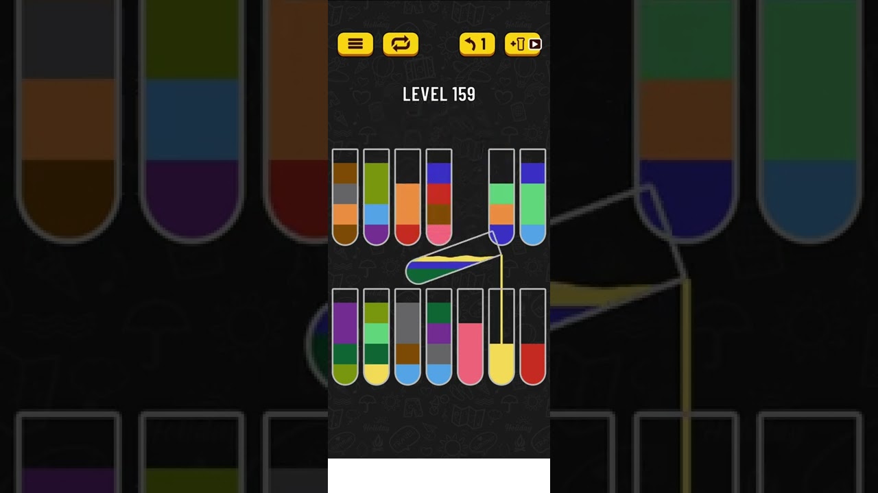 Water sort puzzle level 159