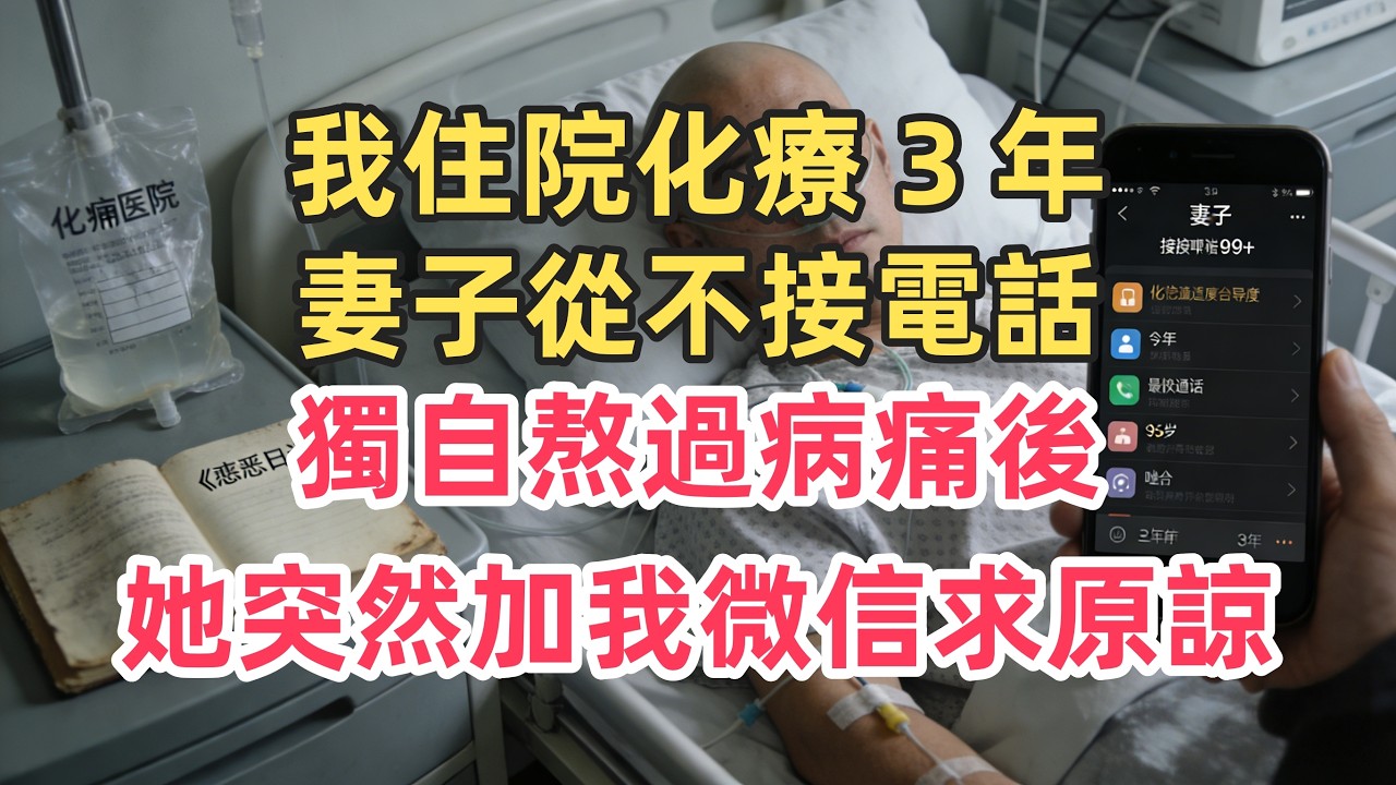 我住院化療 3 年，妻子從不接電話！獨自熬過病痛後，她突然加我微信求原諒