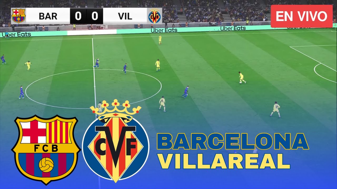Barcelona vs Villarreal EN VIVO🔴 Liga Española 2026 Partido de HOY Simulación PES 21