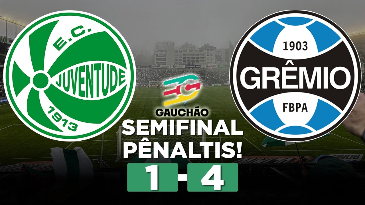 GR&Ecirc;MIO VENCE O JUVENTUDE NOS P&Ecirc;NALTIS E EST&Aacute; NA FINAL DO GAUCH&Atilde;O! JUVENTUDE 1 (1 x 4) 1 GR&Ecirc;MIO