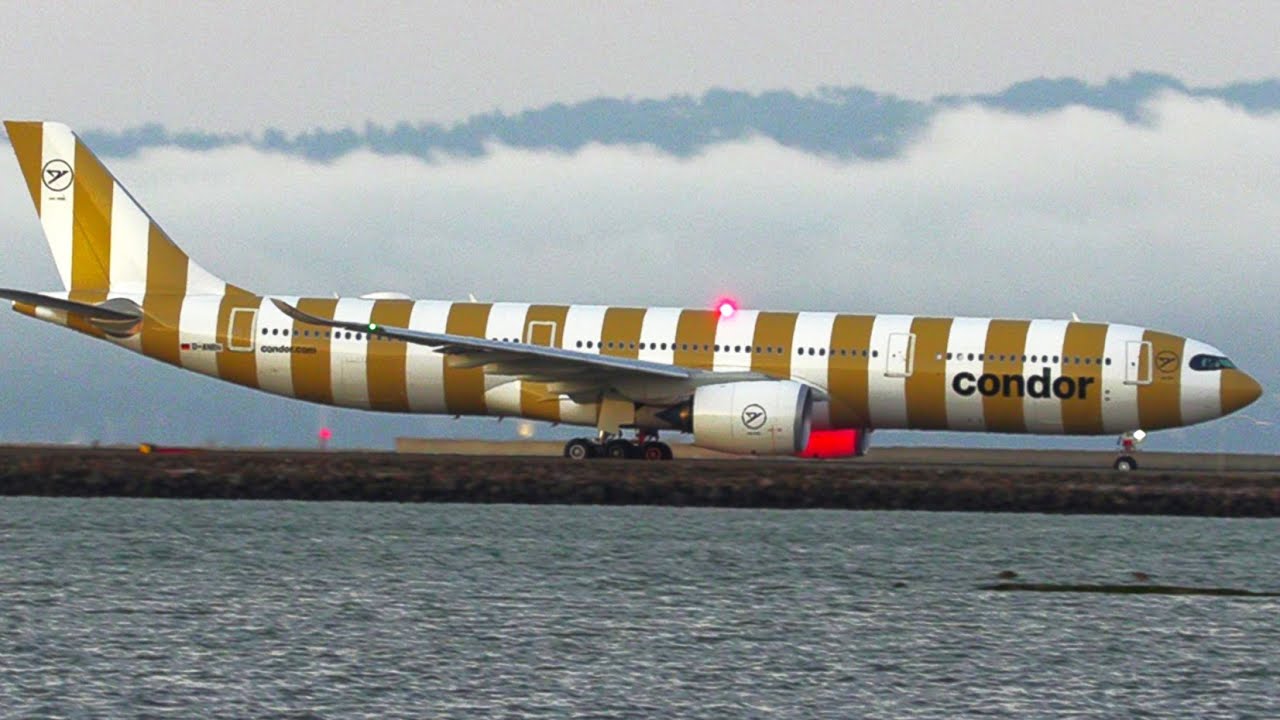 Condor Airbus A330-900neo Takeoff San Francisco to Frankfurt I Plane Spotting SFO