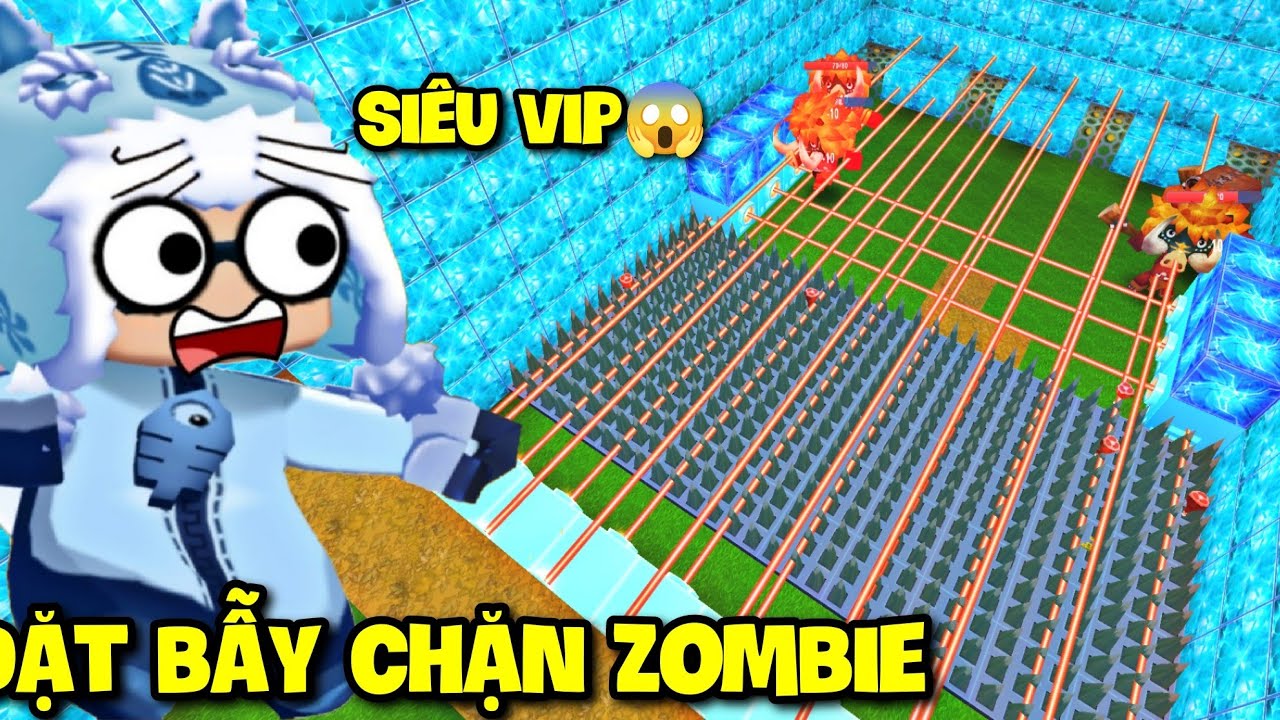 MEOWPEO THỬ THÁCH ĐẶT BẪY ZOMBIE SIÊU MẠNH VÀ VIP TRONG MINI WORLD MINI GAME