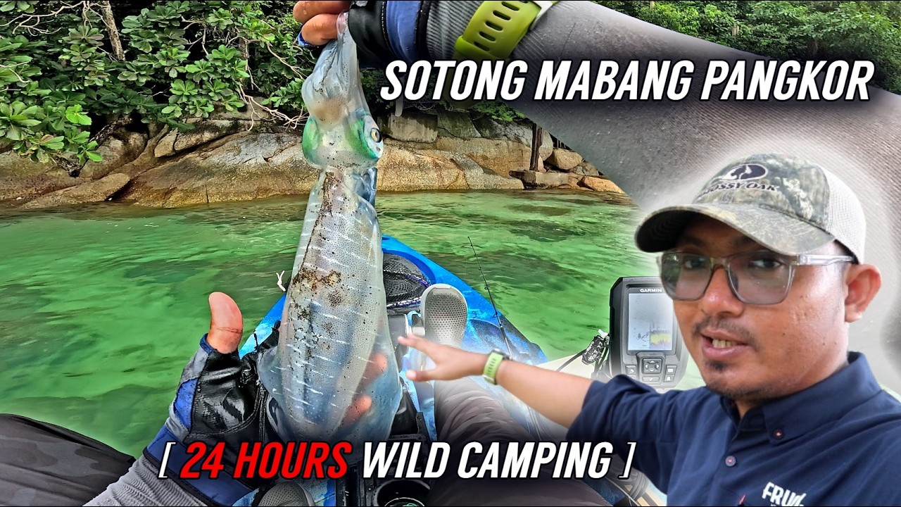24 Hours Wild Camping | Candat Sotong Mabang | Catch & Cook 🔥❗