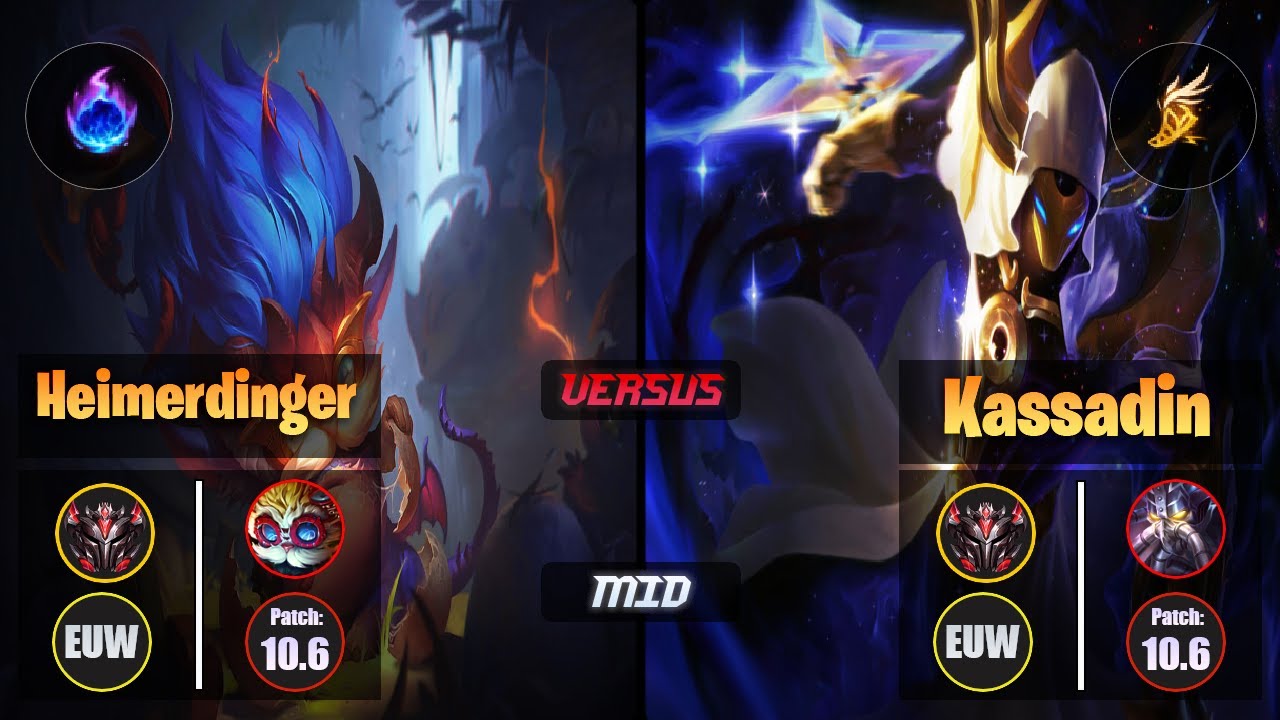 GrandMaster HEIMERDINGER [Arcane Comet] (Mid) VS  KASSADIN - Grandmaster EUW Patch 10.6