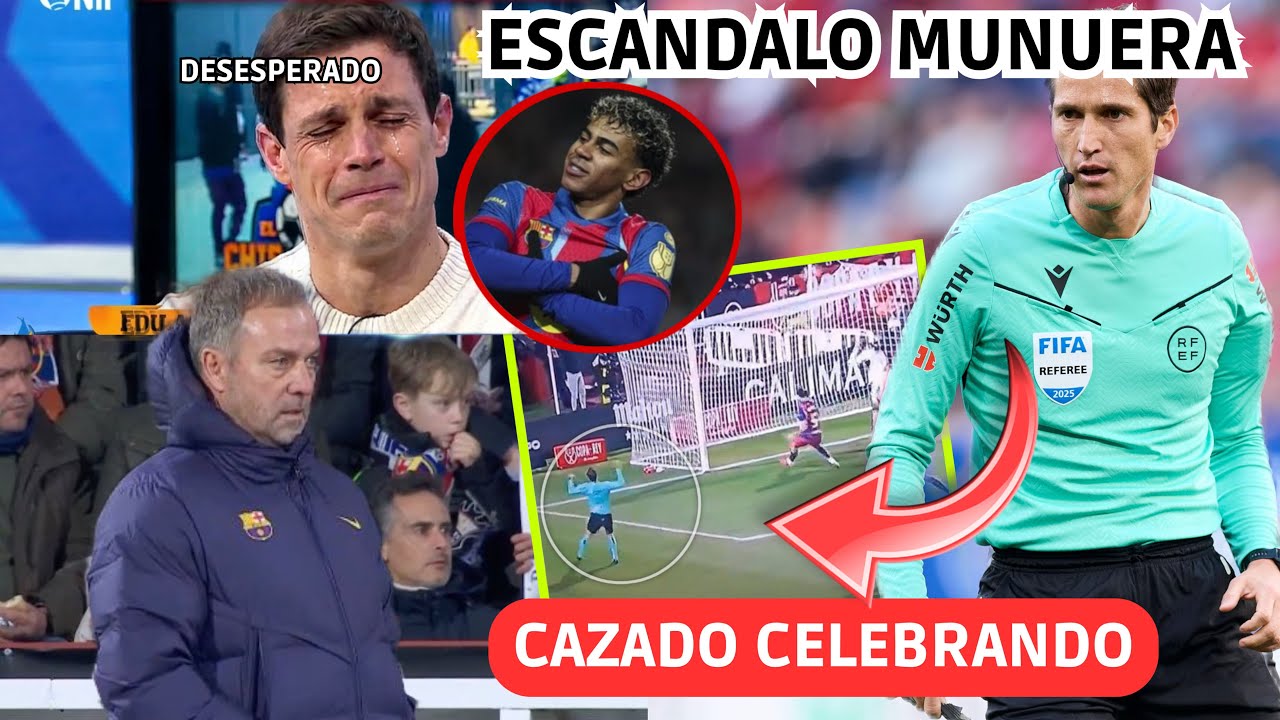 💥 ESCANDALO! CAZAN al ARBITRO CELEBRANDO el EMPATE del ALBACETE al BARÇA y EDU ENLOQUECE con LAMINE