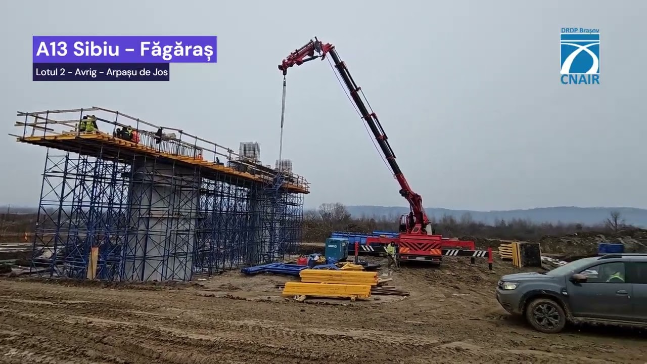 🟠Progres foarte bun pe Tronsonul 2 al autostrăzii #Sibiu – #Făgăraș!