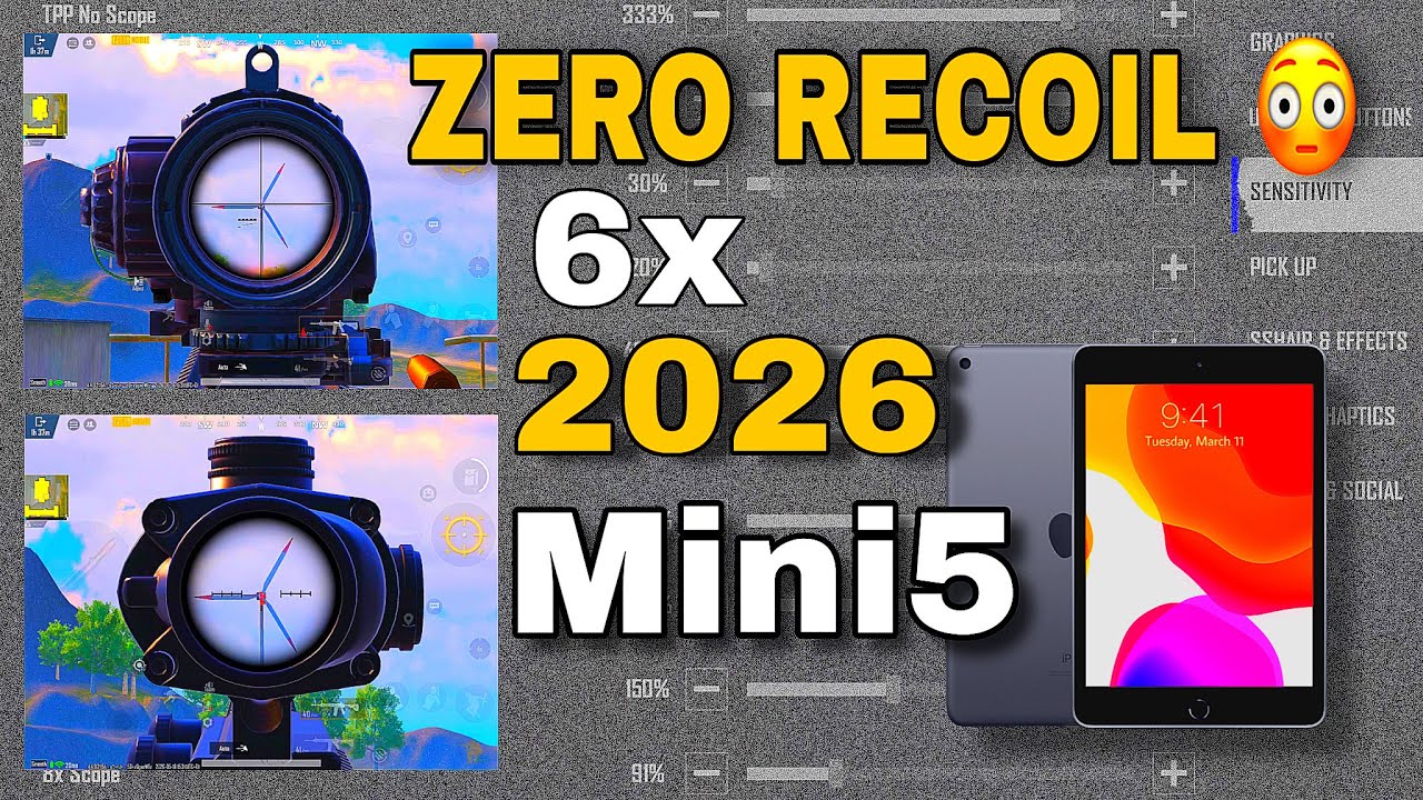 ipad mini 5 Best Sensitivity + Control Code 2026 | pubg ipad sensitivity | pubg mobile