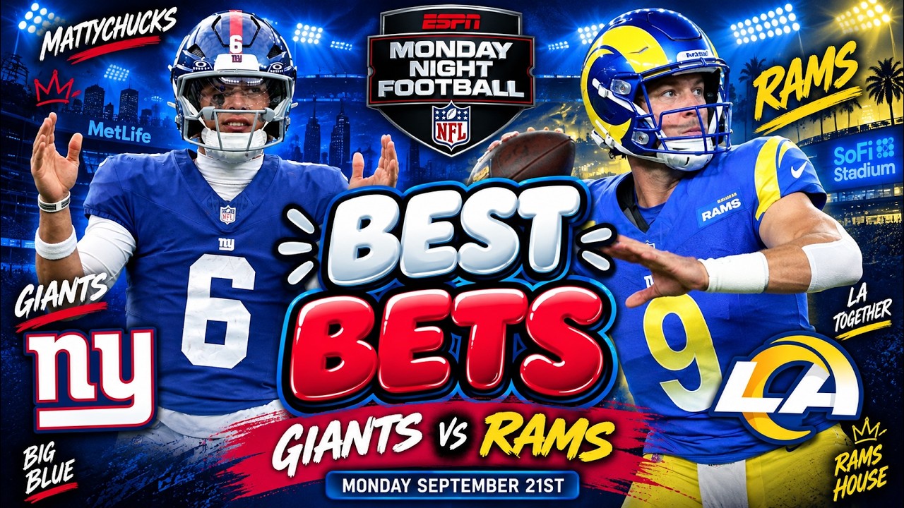 Giants vs. Rams Monday Night Football Best Bets | 7-2 Yesterday!