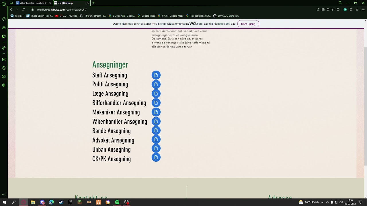 Guide til hvordan man ans&oslash;ger p&aring; RealLifeRP