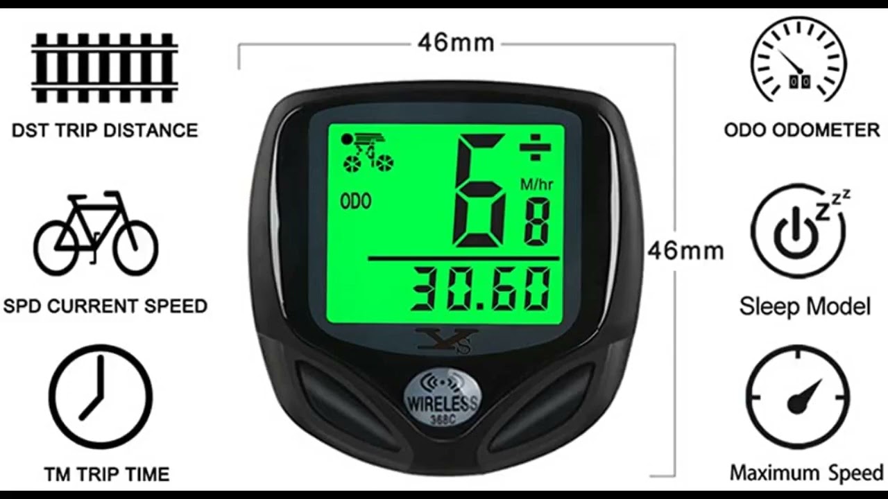 More In The Description DINOKA Bike Speedometer Waterproof Wireless Bicycle Computer Bike Compu...