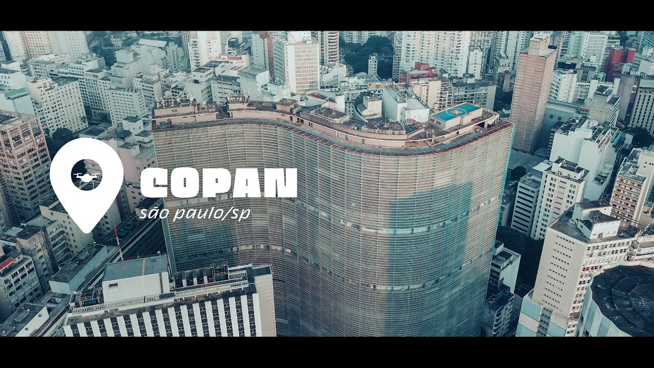 Vista a&eacute;rea do Edif&iacute;cio Copan em SP