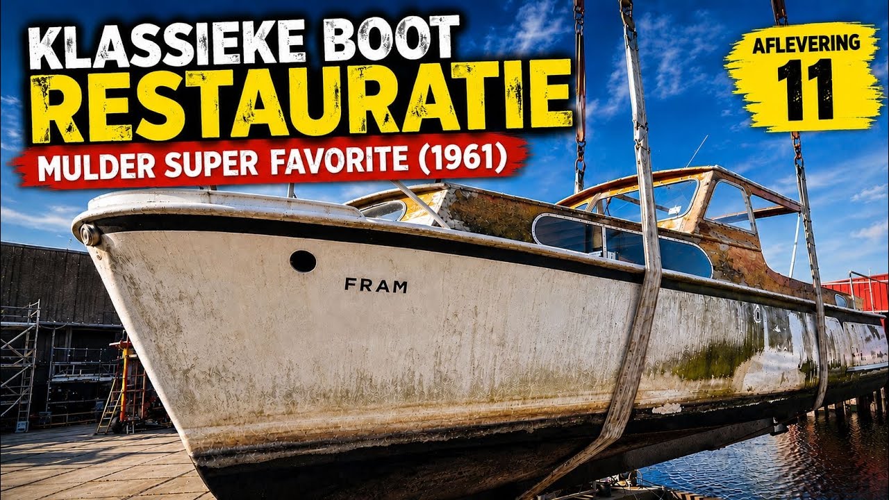 Klassieke Boot Restauratie: Mulder Super Favorite 950 AK uit 1961 - Primeren & Schuren 11