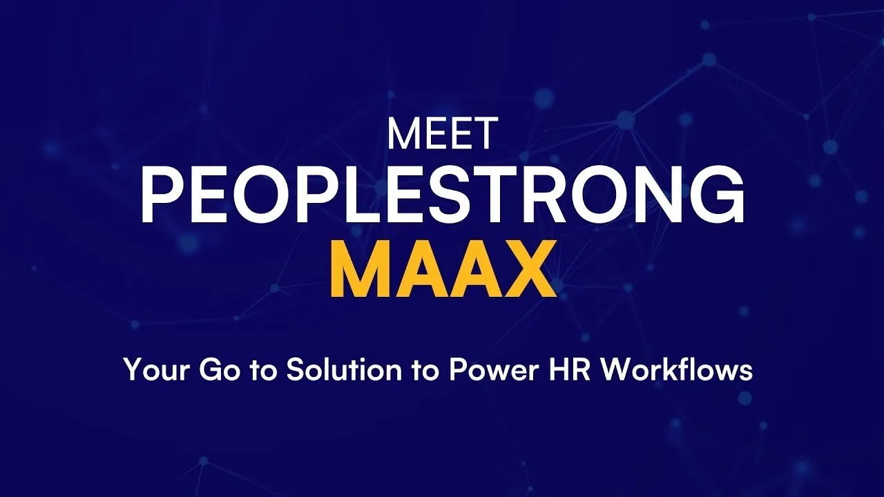 PeopleStrong Presents MAAX | Meet AI Agents - The Future of AI in HR (India)
