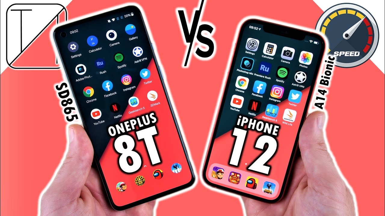 OnePlus 8T vs iPhone 12 Speed Test