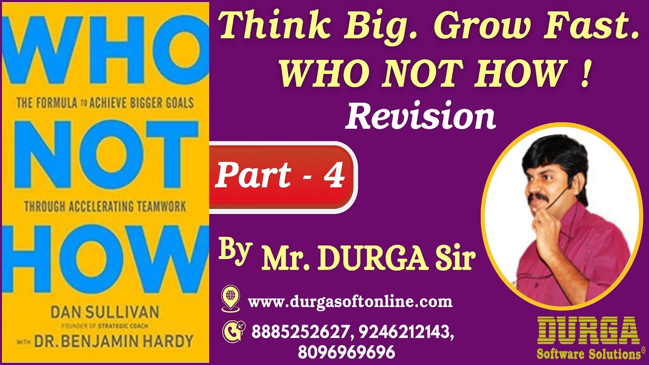 Think Big. Grow Fast. WHO NOT HOW ! Revision tutorials || by Mr. DURGA Sir On 07-02-2026 @7AM (IST)