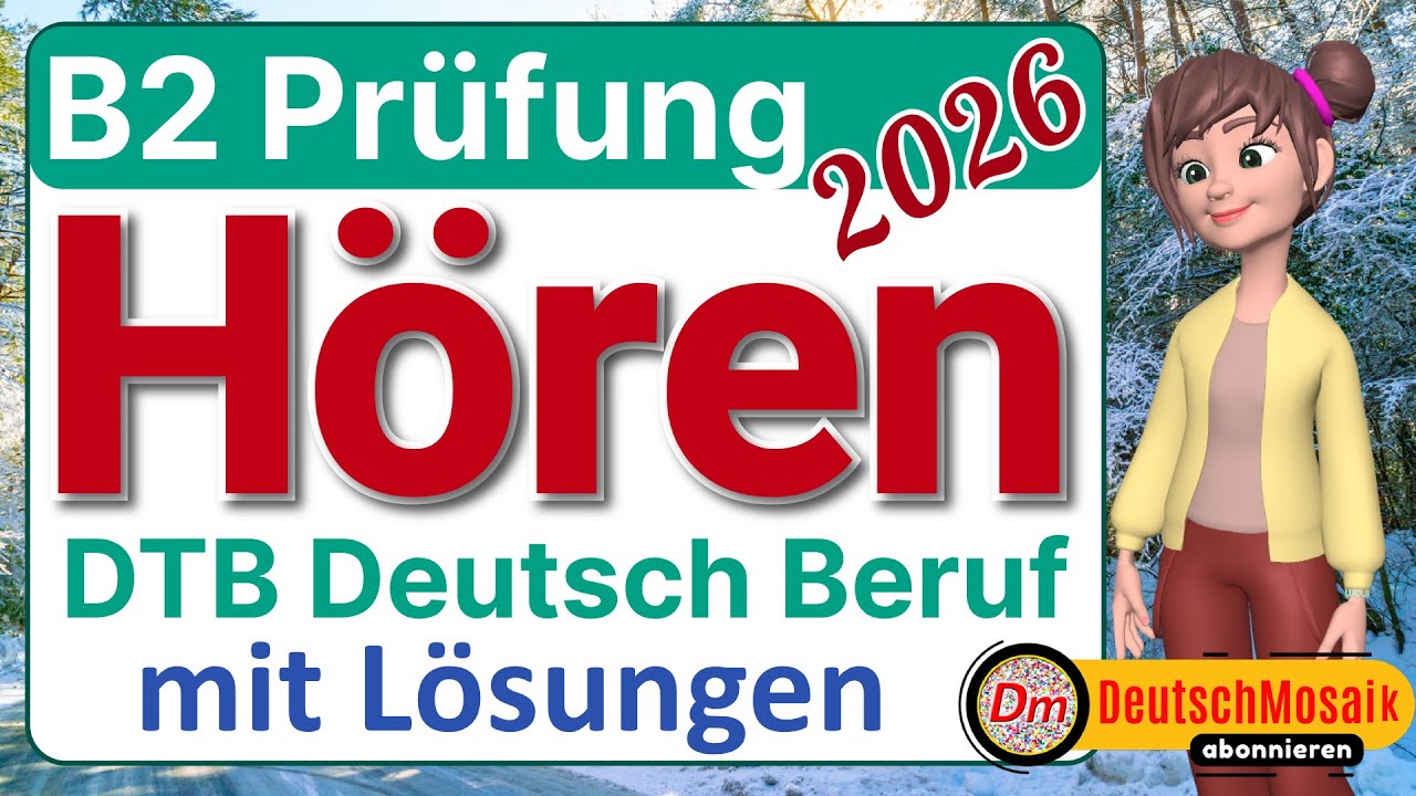 Hören B2 | Prüfung Beruf | Übungstest mit Lösungen | Teil 1 bis 4