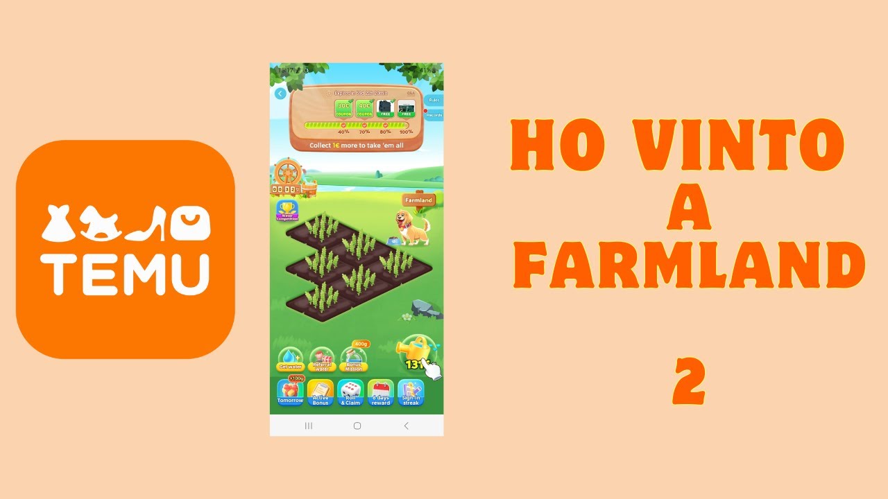 TEMU - HO VINTO A FARMLAND  - 2 VOLTA