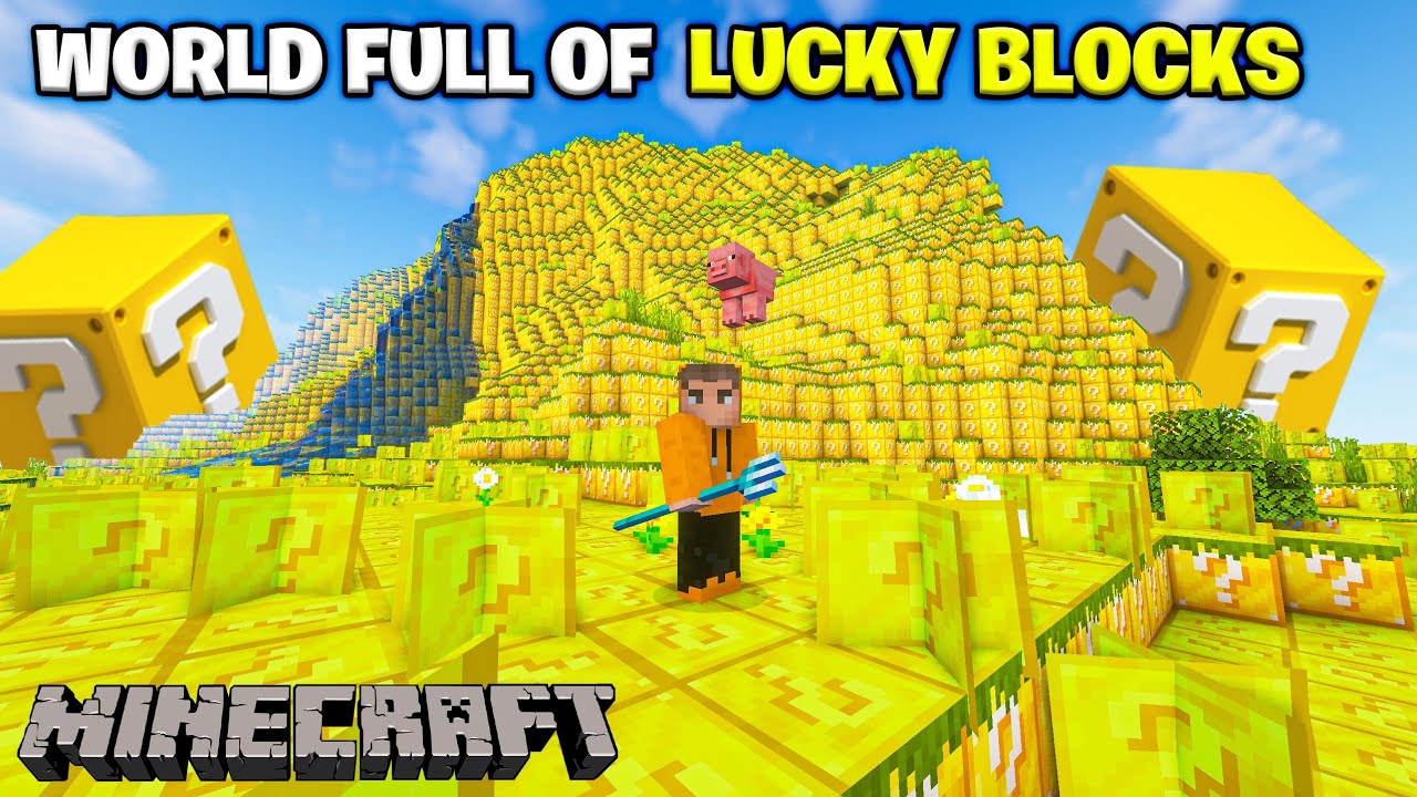 World Full Of Lucky Blocks In Minecraft | Minecraft Mods | In Telugu | THE COSMIC BOY