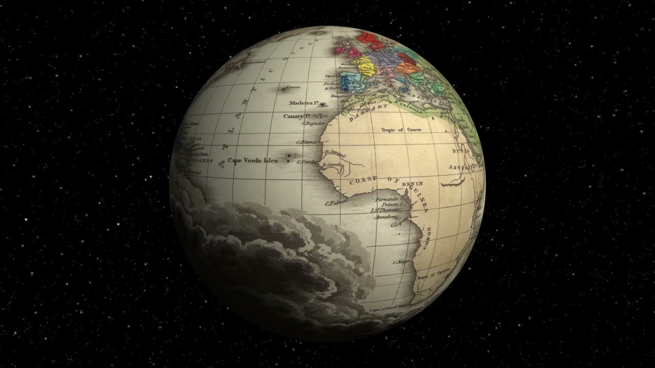 1498 Discovery of America in 4K — Edward Quin’s Clouded World Map (1830)