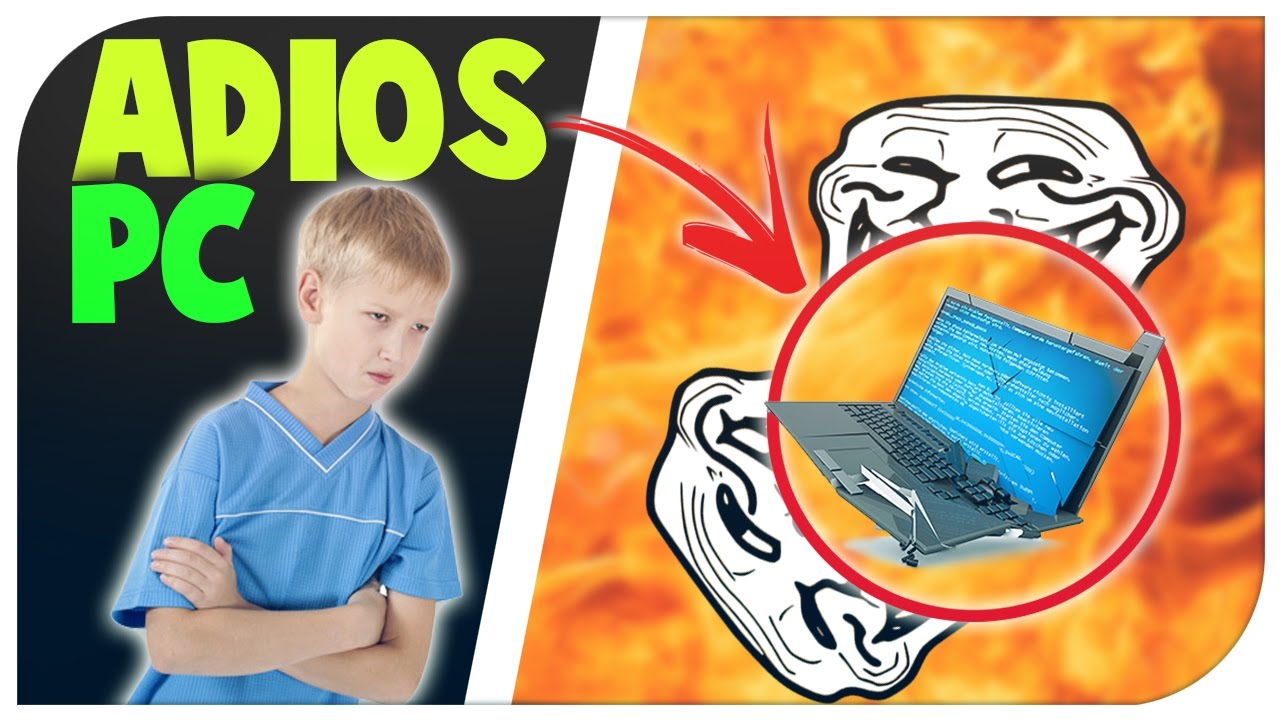 NIÑO ROMPE SU PC POR TROLLEO EPICO