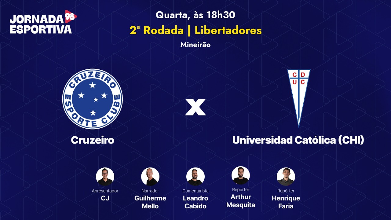 CRUZEIRO X UNIVERSIDAD CAT&Oacute;LICA  - LIBERTADORES - AO VIVO - 15/04/2026