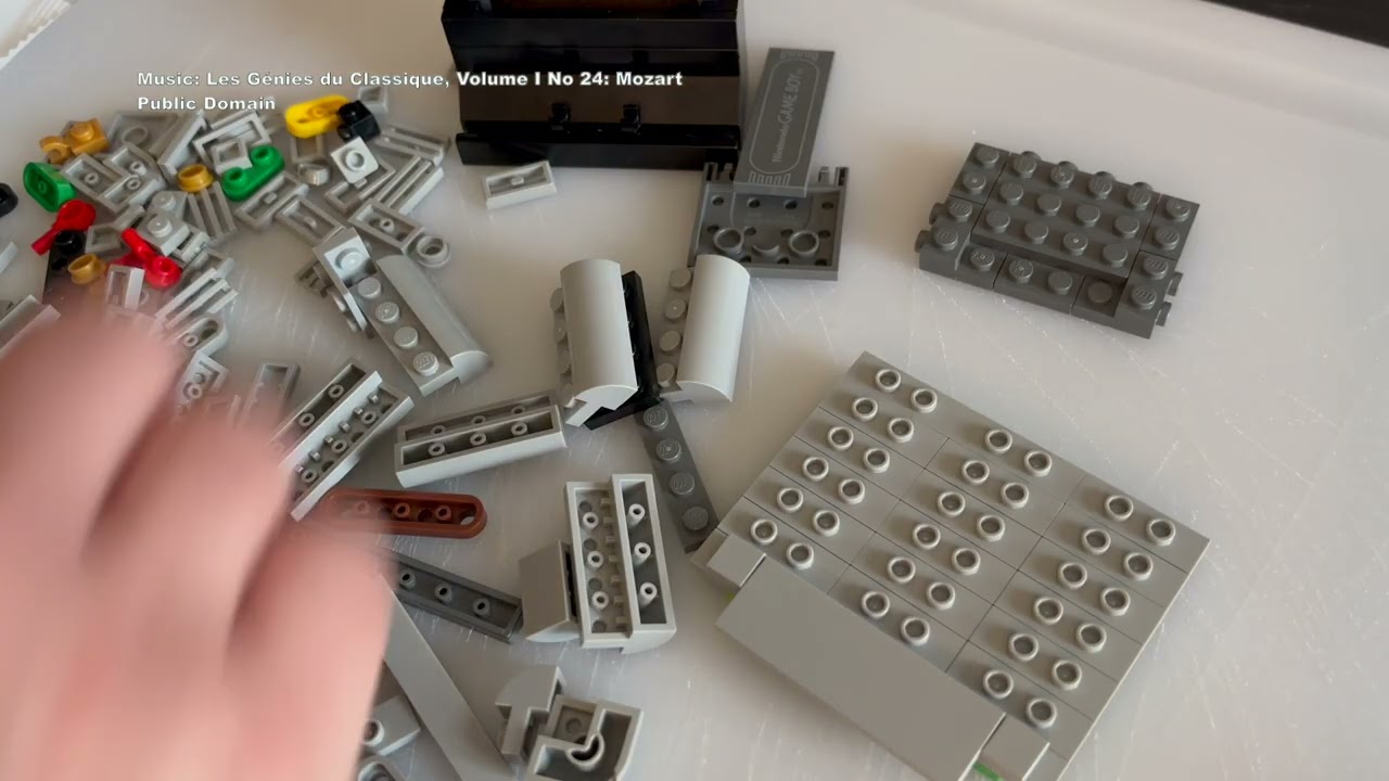Lego Game Boy full build (2 hours) with Mozart ambiance