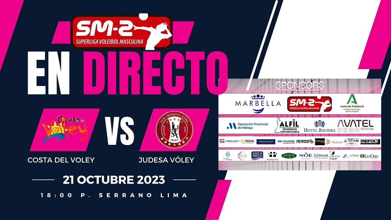 🔴 EN DIRECTO 🔴  3º JORNADA SUPERLIGA 2 MASCULINA COSTA DEL VOLEY VS  JUDESA VÓLEY